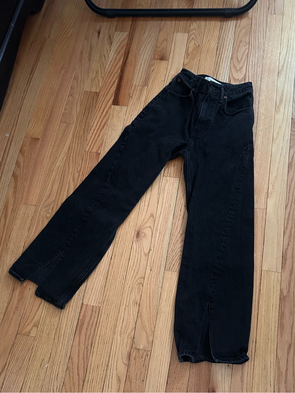 Abercrombie & Fitch Black Wide-Leg Jeans